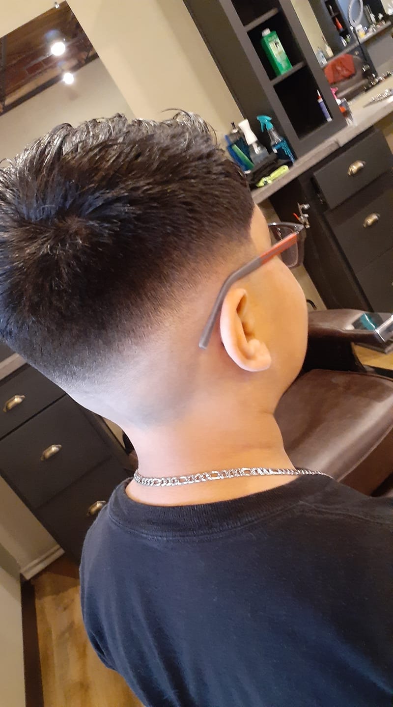 Mid fade with zero guard shaved — precision fade Decatur TX